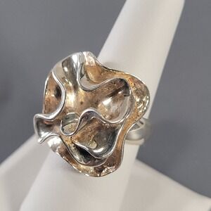 Silpada Sterling Silver Blooming Flower Ring Size 7 Retired Statement R1809 17g
